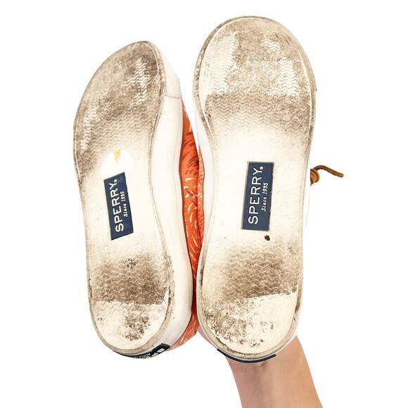 Sperry Seacoast Fish Circle Sneakers Sz 5 - Picture 4 of 7